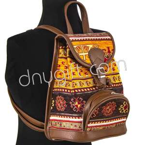 Jade Model Turkish Traditional Patterned Back Pack In Orange