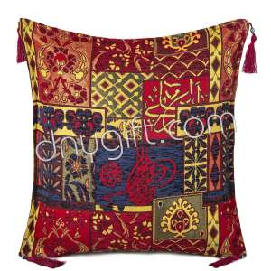 45x45 Patchwork Dark Blue Turkish Cushion Cover