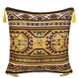 45x45 Brown Turkish Cushion Cover