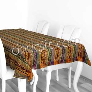 140x200 Vintage Kilim Designed Turkish Antep Table Clothe