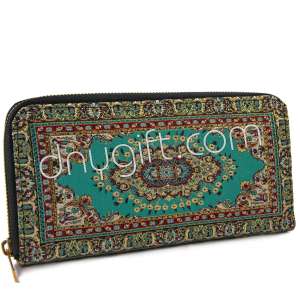 Turkish Patterned Women Woven Wallet Big Size