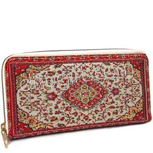 Turkish Patterned Women Woven Wallet Big Size