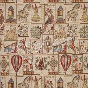 Tapestry Kilim Fabric Cream