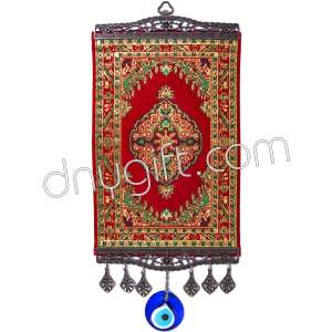20 cm Turkish Miniature Carpet Designed Woven Wall Hanging Ornament 76
