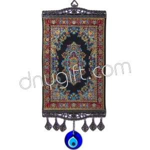 20 cm Turkish Miniature Carpet Designed Woven Wall Hanging Ornament 77
