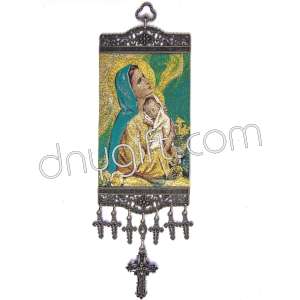 19 Cm Woven Religious Tapestry Wall Hanging Orthodox Catholic Icon 101