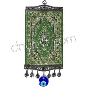 20 cm Turkish Miniature Carpet Designed Woven Wall Hanging Ornament 83