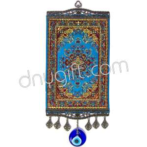20 cm Turkish Miniature Carpet Designed Woven Wall Hanging Ornament 84