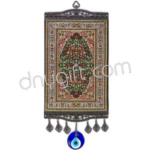 20 cm Turkish Miniature Carpet Designed Woven Wall Hanging Ornament 85