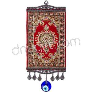 20 cm Turkish Miniature Carpet Designed Woven Wall Hanging Ornament 87