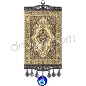 20 cm Turkish Miniature Carpet Designed Woven Wall Hanging Ornament 89