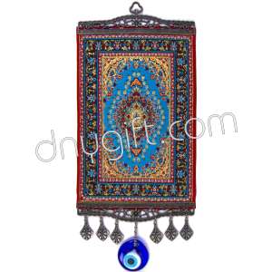 20 cm Turkish Miniature Carpet Designed Woven Wall Hanging Ornament 90