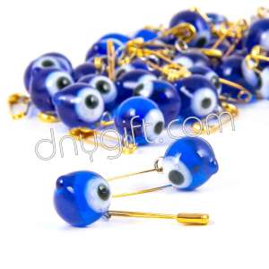 Needle Glass Evil Eye Bead