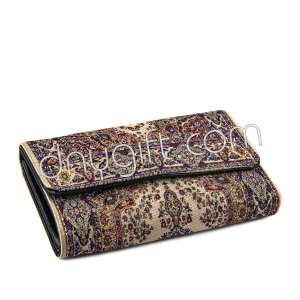 Turkish Patterned Women Woven Capped Wallet