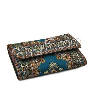 Turkish Patterned Women Woven Capped Wallet