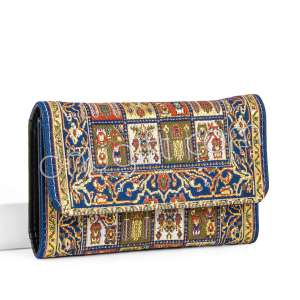 Turkish Patterned Women Woven Capped Wallet