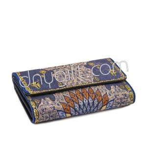 Turkish Patterned Women Woven Capped Wallet