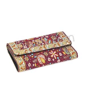 Turkish Patterned Women Woven Capped Wallet
