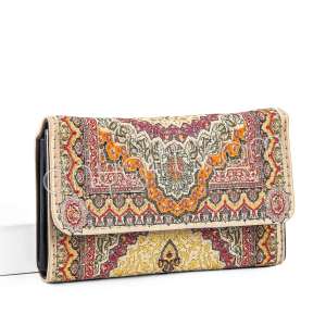 Turkish Patterned Women Woven Capped Wallet