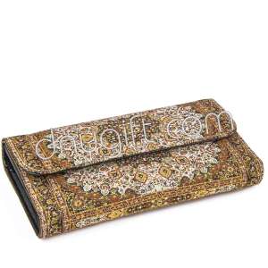 Turkish Patterned Women Woven Capped Wallet