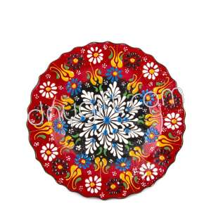 18 Cm Turkish Ottoman Patterned Ceramic Dish