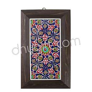 10x20 Framed Hand Painting Turkish Ceramic Tile