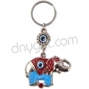 Metal Colored Elephant Key Chain