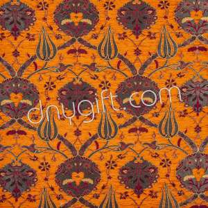 Orange Turkish Tulip pattrened 1893 Fabric