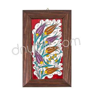 10x20 Framed Hand Painting Turkish Ceramic Tile