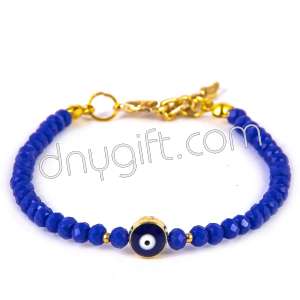 Blue Crystal Turkish Bracelet Withe Evil Eye