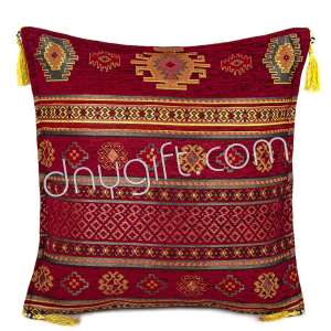 45x45 Red Kilim Desing Turkish Cushion Pillow Cover