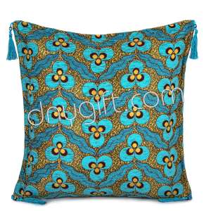 45x45 Turquoise Triple Eye Desing Turkish Cushion Pillow Cover