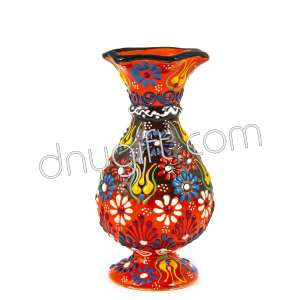 Turkish Classic Antique Ceramic Vase 15 Cm