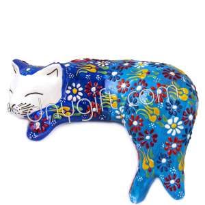 Turkish Handmade Ceramic Cat Figurine