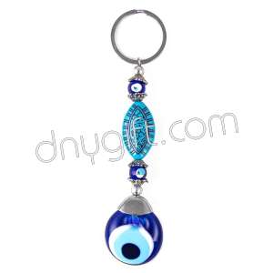 Turquois Evil Eye Bead Turkish Keychain