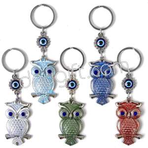 Metal Owl Keychain