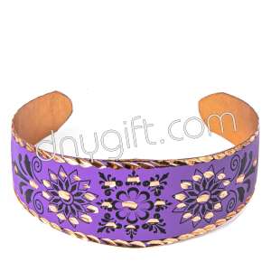 Turkish Traditional Copper Bracelet In Purple