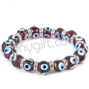 10 mm Turkish Purple Evil Eye Bracelet