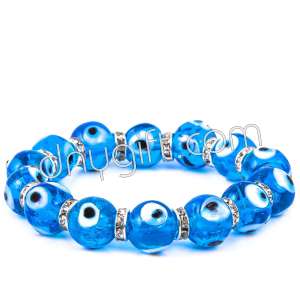 12 MM Turquois Evil Eye Bracelet