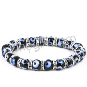 8 MM Black  Turkish Evil Eye Bracelet