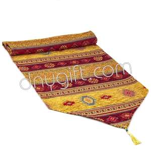 40x180 Turkish Patterned Mustard-Red Runner 