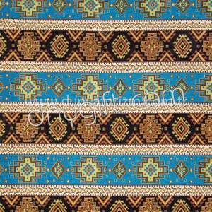 Gobelin Fabric In Turquois-black