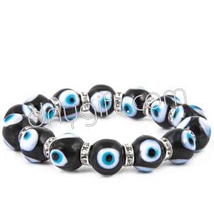 12 MM Black Evil Eye Bracelet