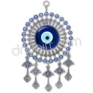 Hanging Wall Turkish Design Plate With Evil Eye 