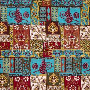 Turquois Patchwork Fabric