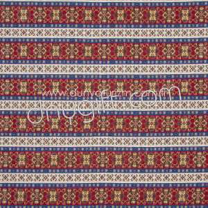 Blue-red Gobelin Fabric