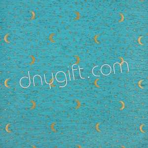 Turquois Star And Crescent Fabric