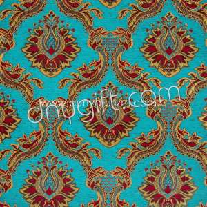 Turquois  Tulip Crown Fabric