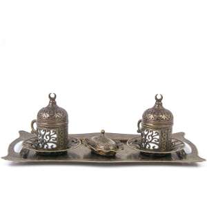 Turkish Coffee Set of Two Copper Colored 