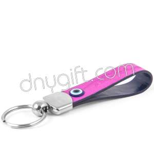 Vegan Leather Strip Key Chain Lilac